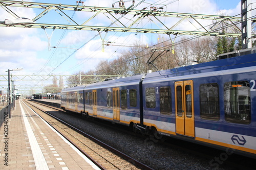 CAF Civity train at the trainstation of Den Haag Laan van NOI in the Netherlands