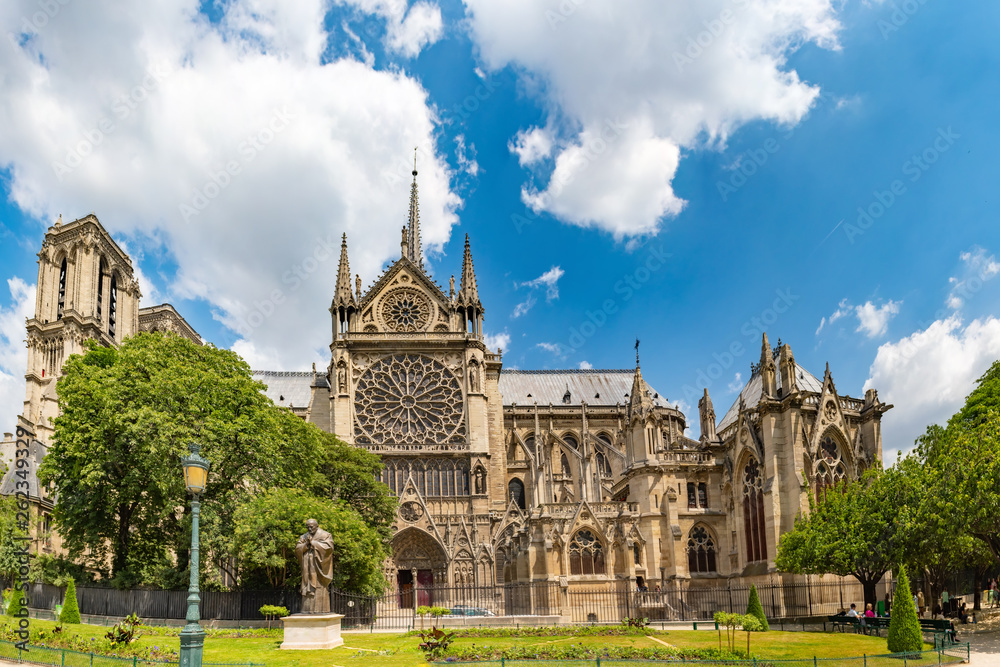 Obraz premium Notre Dame de Paris Cathedral, most beautiful Cathedral in Paris. France