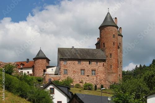Medieval Bertradaburg Castle in Mürlenbach, Germany