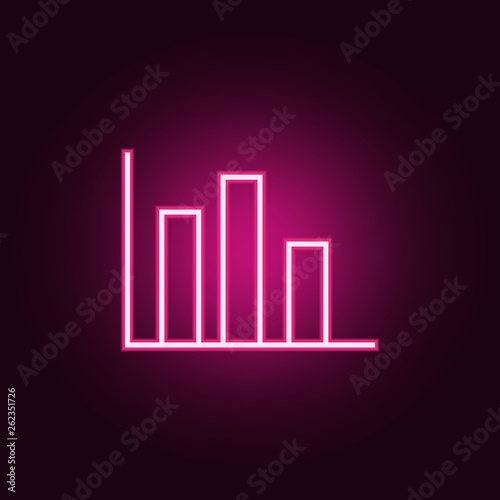 diagram icon. Elements of Web in neon style icons. Simple icon for websites, web design, mobile app, info graphics