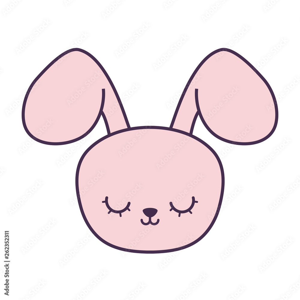 Fototapeta premium head of cute rabbit animal character