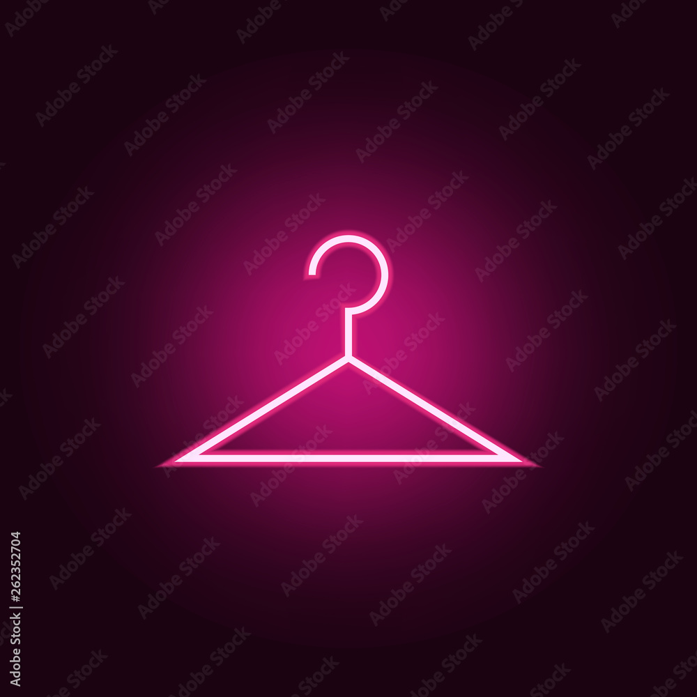hanger icon. Elements of Web in neon style icons. Simple icon for websites, web design, mobile app, info graphics hanger icon. Elements of Web in neon style icons. Simple icon for websites, web design, mobile app, info graphics