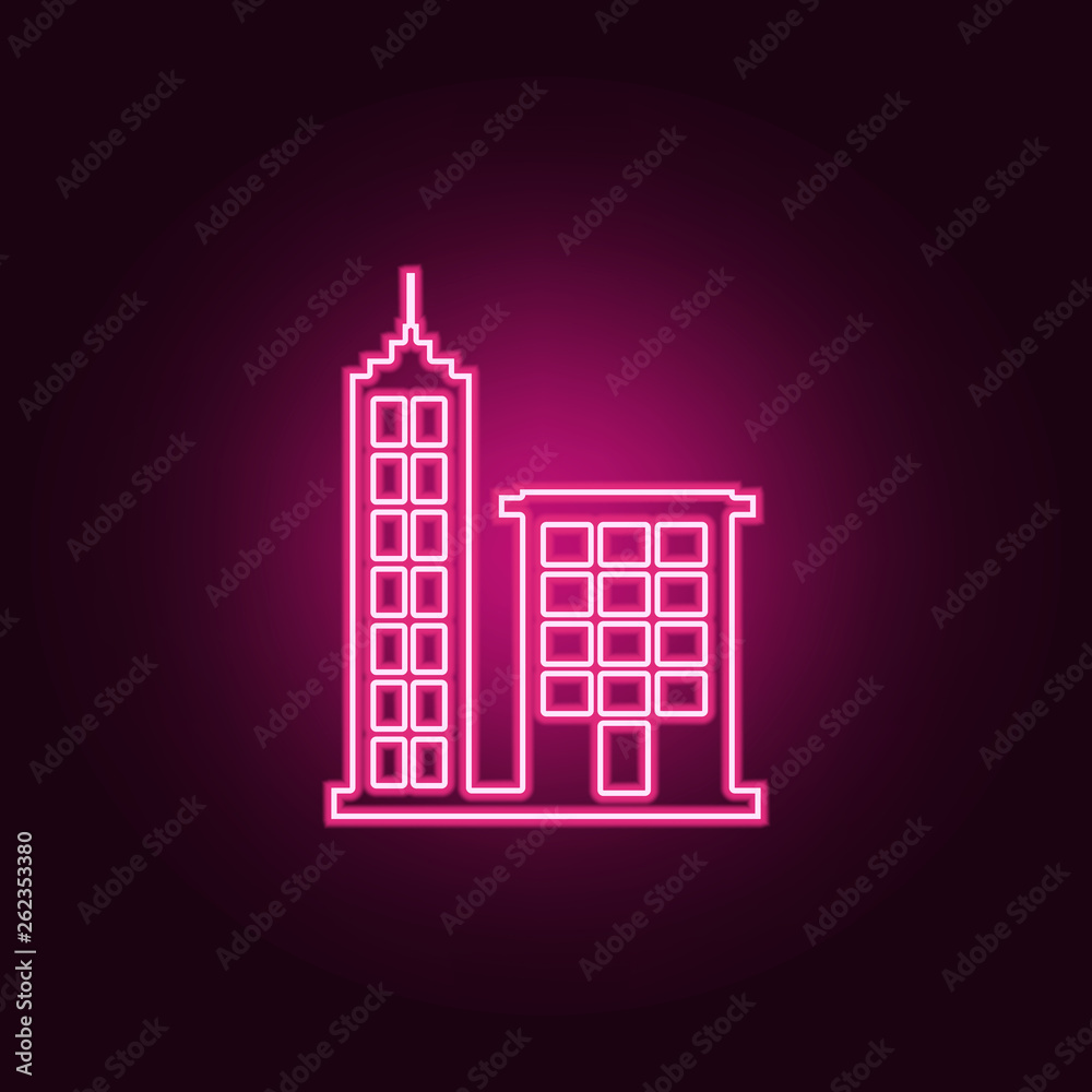 high-rise buildings icon. Elements of Web in neon style icons. Simple icon for websites, web design, mobile app, info graphics high-rise buildings icon. Elements of Web in neon style icons. Simple icon for websites, web design, mobile app, info graphics