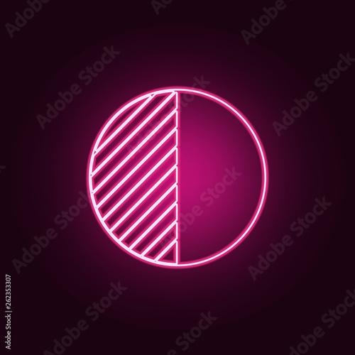Contrast icon. Elements of Web in neon style icons. Simple icon for websites, web design, mobile app, info graphics