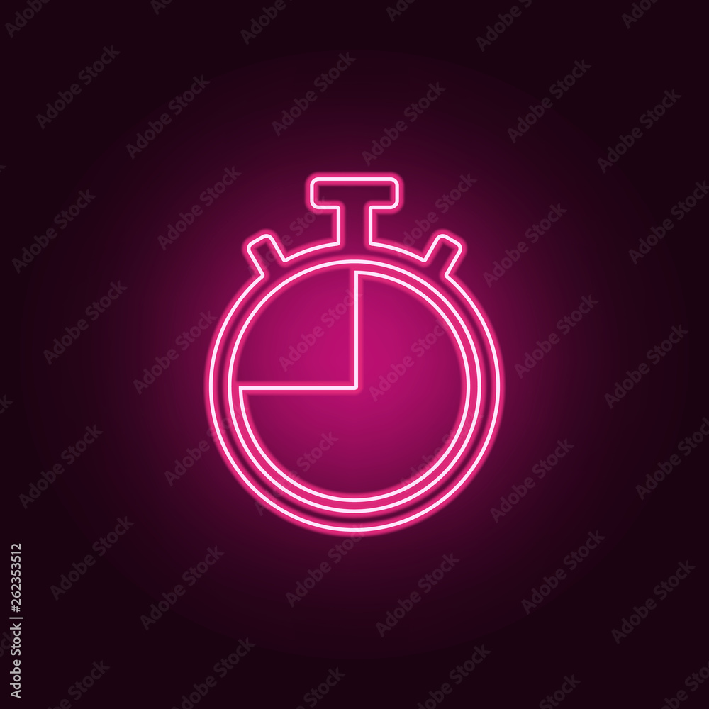 Stopwatch icon. Elements of Web in neon style icons. Simple icon for websites, web design, mobile app, info graphics Stopwatch icon. Elements of Web in neon style icons. Simple icon for websites, web design, mobile app, info graphics