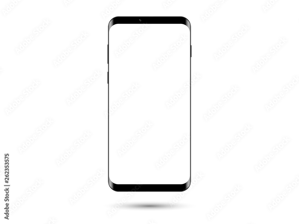Smartphone on white background isolated vector illustration. Smartphone on white background isolated vector illustration.