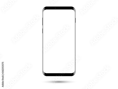 Smartphone on white background isolated vector illustration. photo