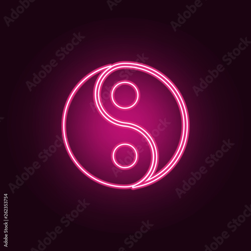 yin yang icon. Elements of Web in neon style icons. Simple icon for websites, web design, mobile app, info graphics