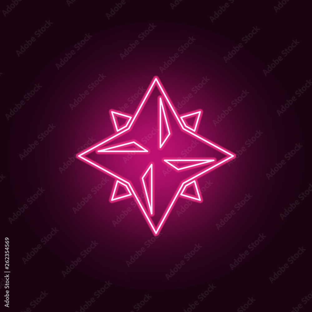 Eight point star icon. Elements of Web in neon style icons. Simple icon for websites, web design, mobile app, info graphics Eight point star icon. Elements of Web in neon style icons. Simple icon for websites, web design, mobile app, info graphics