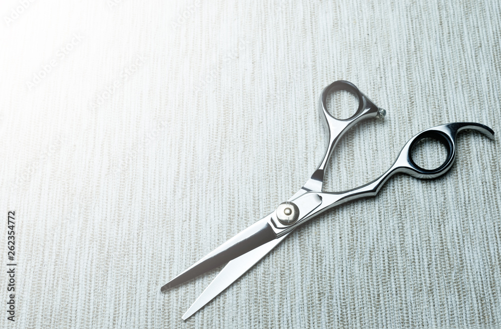 Stylish Professional Barber Scissors; Hairdresser salon concept;Haircut accessories. Stylish Professional Barber Scissors; Hairdresser salon concept;Haircut accessories.