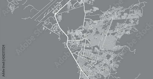 Urban vector city map of Puerto Vallarta, Mexico