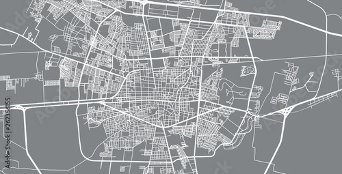 Urban vector city map of Celaya, Mexico