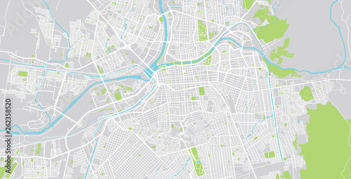 Urban vector city map of Caliacan  Mexico
