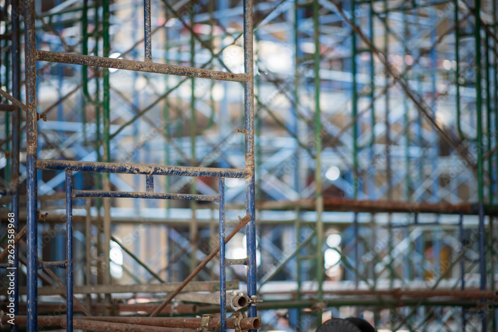 Scaffold. Construction Scaffoldings. It used as the temporary structure to support building structure during construction.