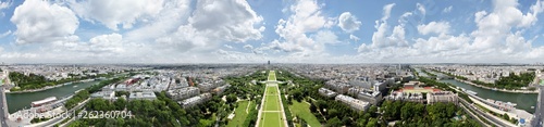 360 degree panorama from the Eiffel Tower on Paris © Composer