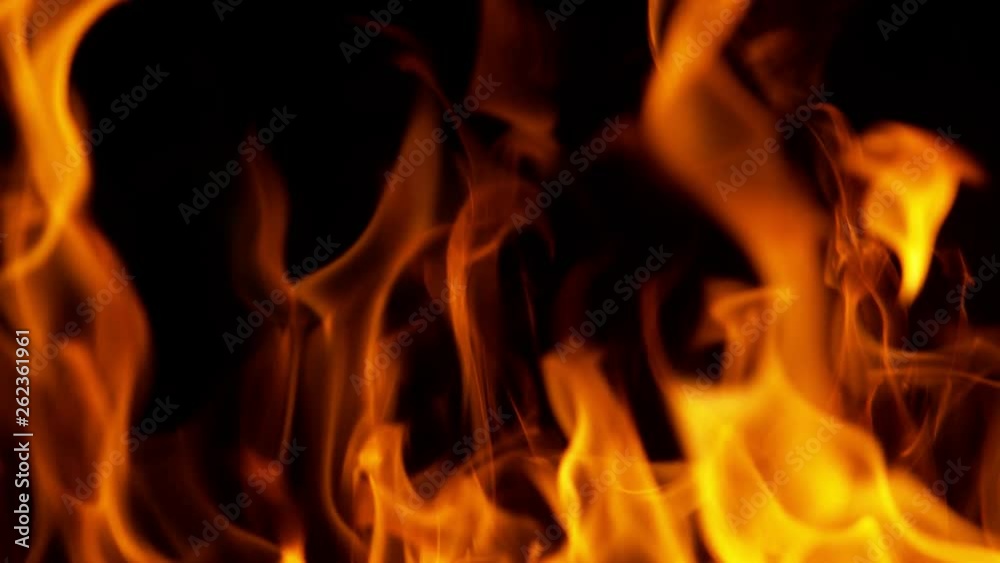 Super slow motion of fire isolated on black background. Filmed on high speed camera, 1000 fps Super slow motion of fire isolated on black background. Filmed on high speed camera, 1000 fps