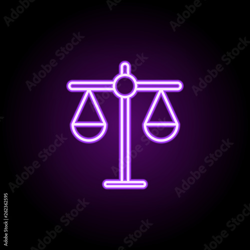 libra neon icon. Elements of finance and chart set. Simple icon for websites, web design, mobile app, info graphics