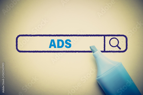 Obraz na płótnie ADS Concept For Business