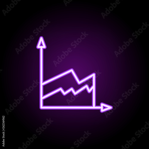 chart neon icon. Elements of finance and chart set. Simple icon for websites, web design, mobile app, info graphics