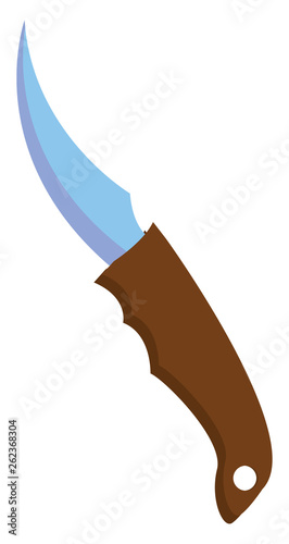 A brown-colored jackknife/Blade knife jackknife vector or color illustration