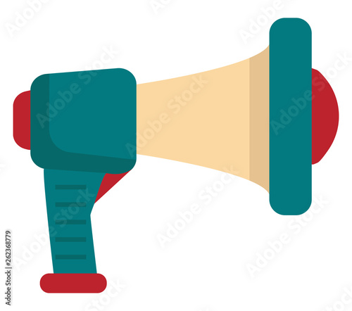 A colorful cartoon megaphone/Speaking trumpet/Blowhorn vector or color illustration