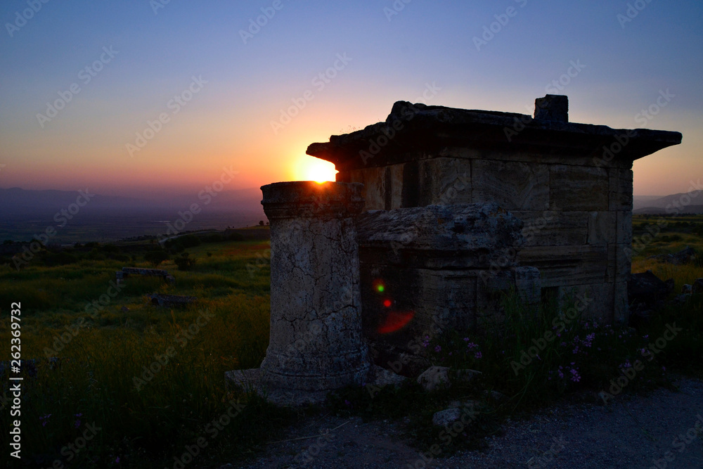 End of the day in cappadocia, turkey