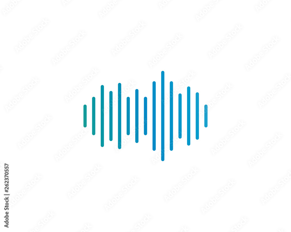 Sound waves vector illustration design Sound waves vector illustration design