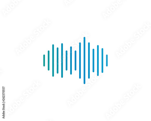 Sound waves vector illustration design 