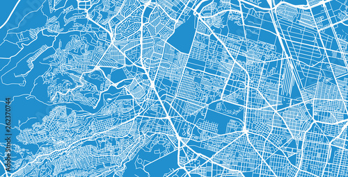 Urban vector city map of Naucalpan, Mexico photo