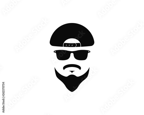 man face logo template vector icon illustration design 