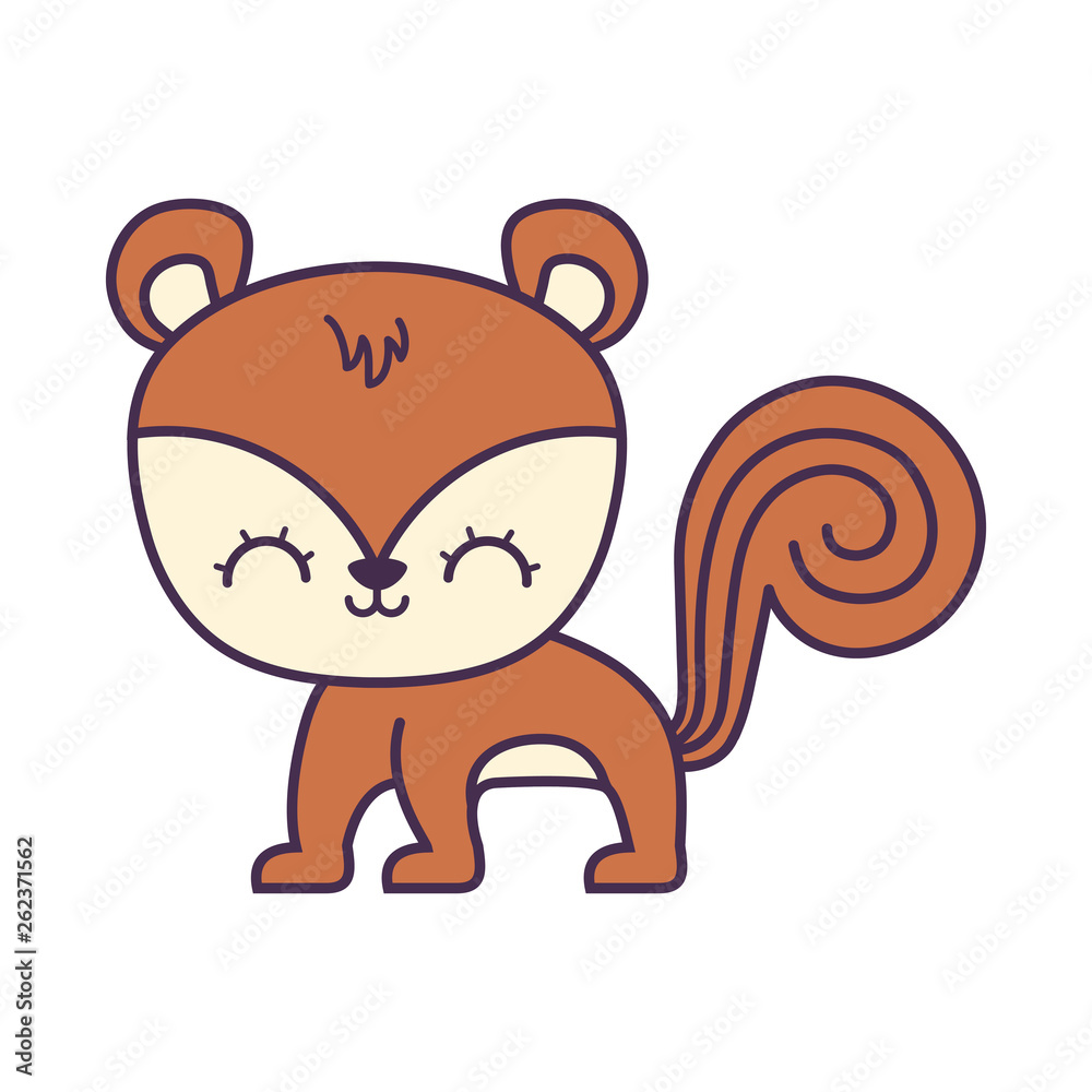 Obraz premium cute chipmunk animal icon