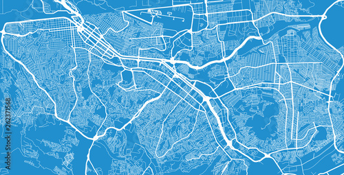Foto Urban vector city map of Tijuana, Mexico