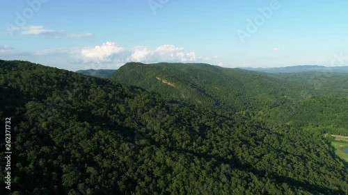 Pine Mountain on sunny day, aerial photo