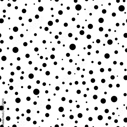 Confetti Seamless Pattern - Black and white confetti dots repeating pattern design