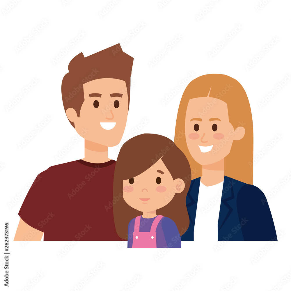 parents couple with daughter characters parents couple with daughter characters