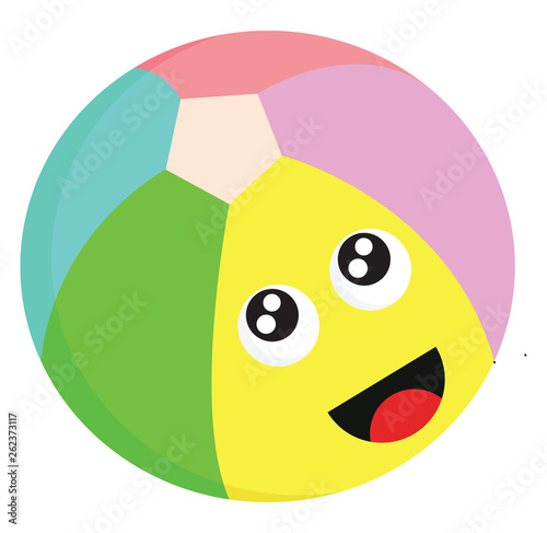 A colourful football vector or color illustration