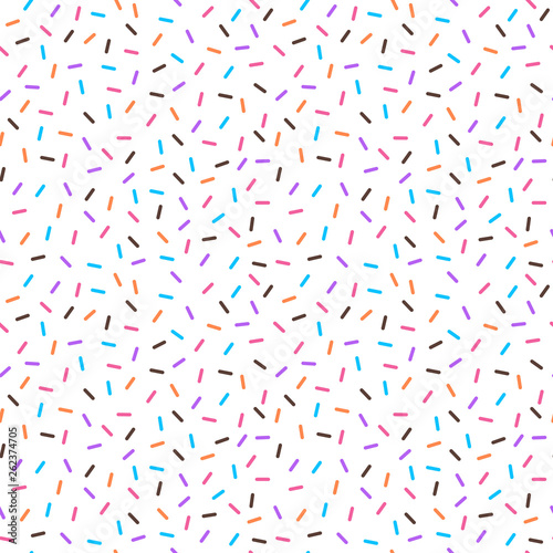 Sprinkles Seamless Pattern - Colorful sprinkles on solid background repeating pattern design