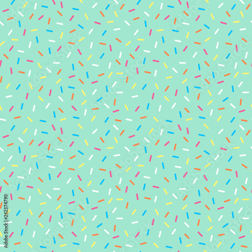 Sprinkles Seamless Pattern - Colorful sprinkles on solid background repeating pattern design