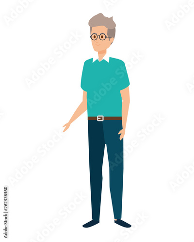 cute grandfather avatar character
