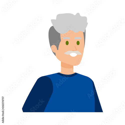 cute grandfather avatar character