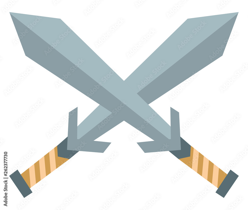 Crossed swords - vector clip art