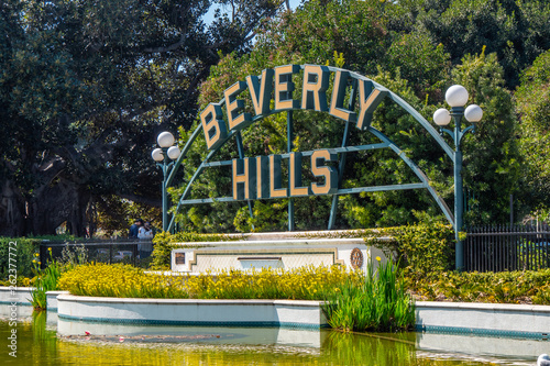 Beverly Hills Gardens Park in the city of Los Angeles - travel photography
