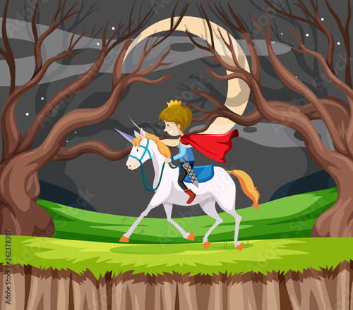 Prince ride a horse