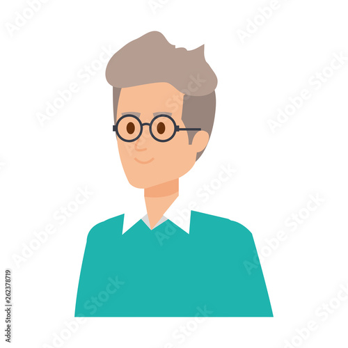cute grandfather avatar character