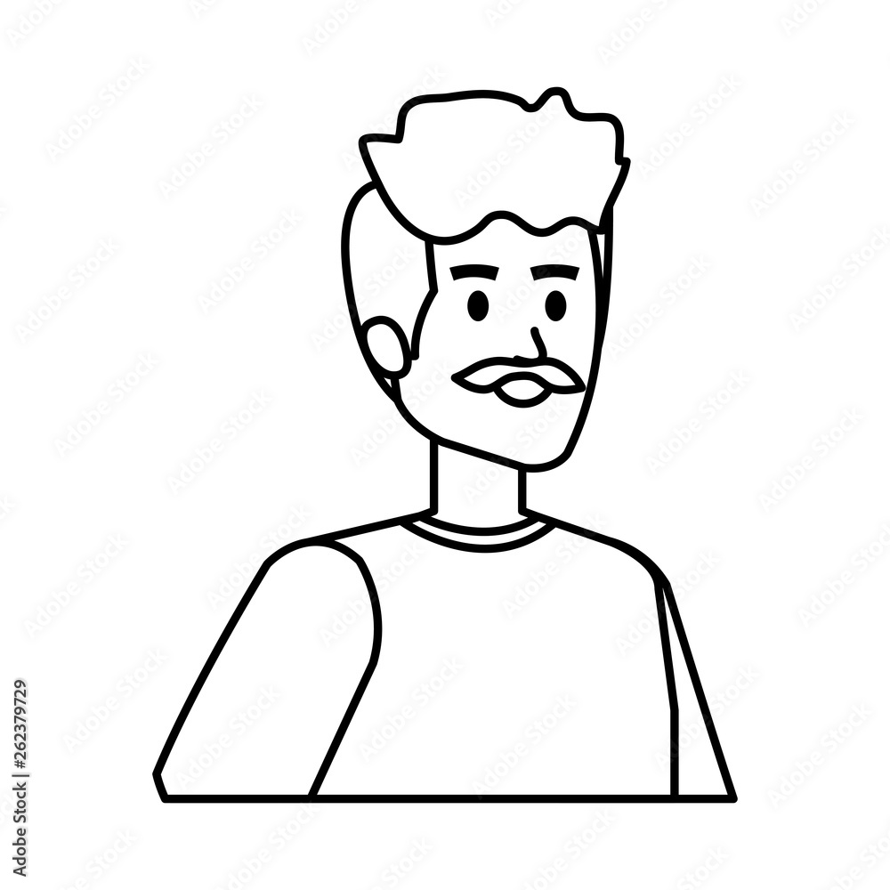 Obraz premium young man with beard character