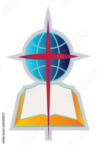 Canvastavla Baptist church symbol vector illustration on a white background