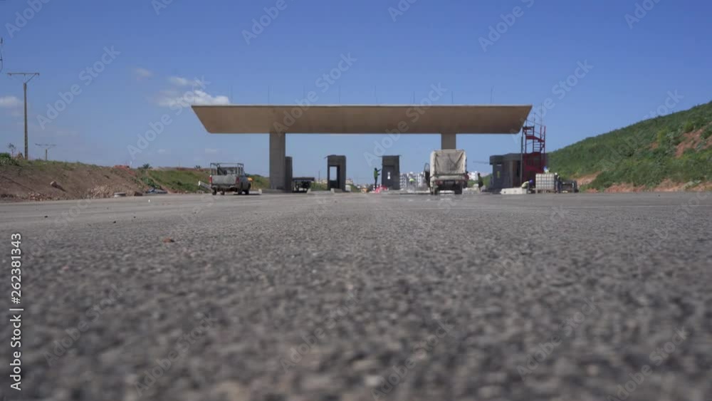 Road Construction - Expressway tollbooth Road Construction - Expressway tollbooth