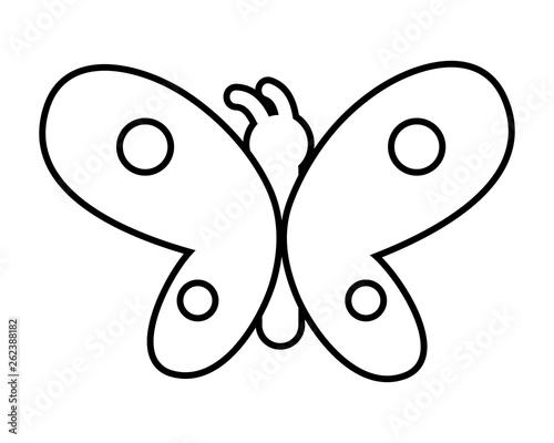 buttlerfly icon cartoon black and white