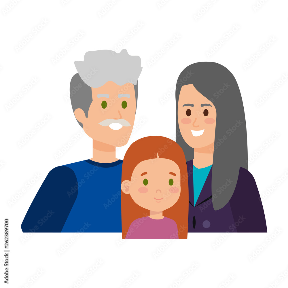 cute grand parents couple with grandaughter cute grand parents couple with grandaughter