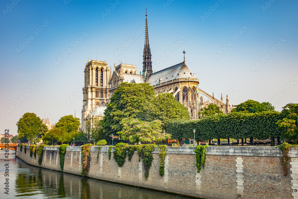 Notre Dame de Paris at spring, France